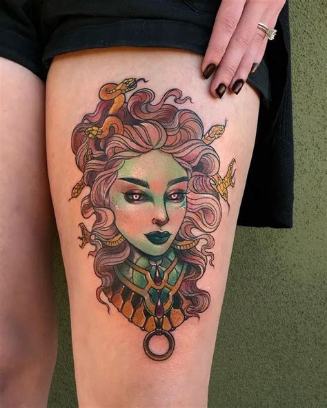 50 Eyecatching Medusa Thigh Tattoos for Women in 2022